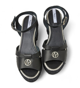 Pepe Jeans Taffy Day leather sandals black