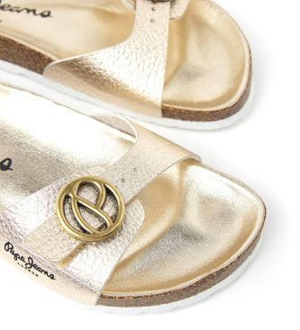 Pepe Jeans Oban Signature-sandaler i guld