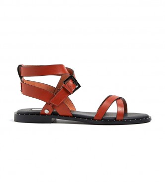 Pepe Jeans Hayes brown flat sandals
