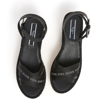Pepe Jeans Witney sandalen zwart -Hoogte plateau 7,3cm