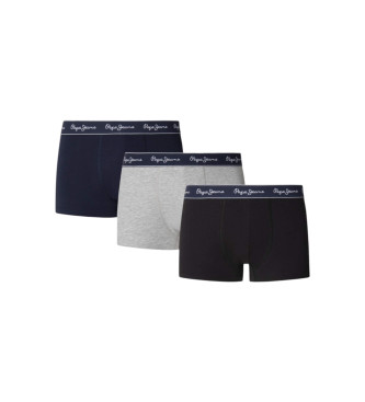 Pepe Jeans Set 3 Boxer Grigio unito, nero