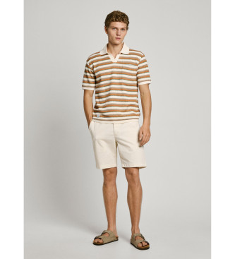 Pepe Jeans Chino shorts in white stretch twill fabric