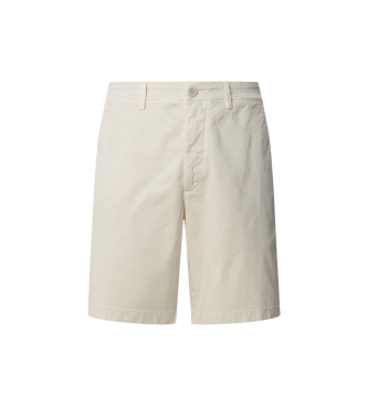 Pepe Jeans Chino shorts in white stretch twill fabric