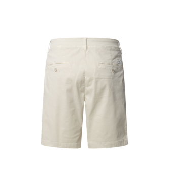 Pepe Jeans Chino shorts in white stretch twill fabric