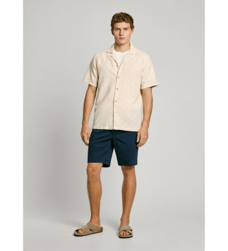 Pepe Jeans Navy stretch twill fabric chino shorts