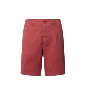 Pepe Jeans Chino shorts in stretch twill fabric red