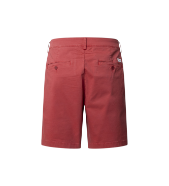 Pepe Jeans Chino shorts in stretch twill fabric red