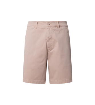 Pepe Jeans Pink stretch twill fabric chino shorts