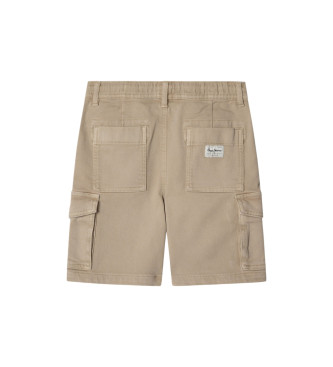 Pepe Jeans Gymdigo Junior slim cargo beige shorts