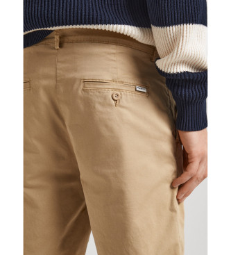 Pepe Jeans Kratke navadne hlače Chino beige
