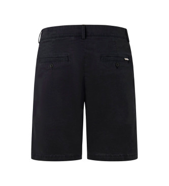 Pepe Jeans Kratke navadne hlače Chino črne barve