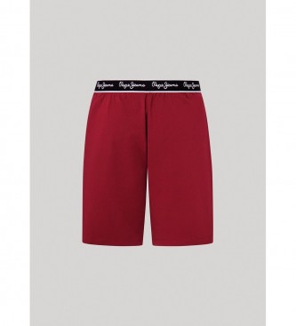Pepe Jeans Pižamske hlače enobarvne rdeče