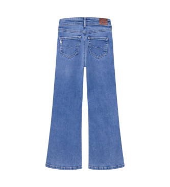 Pepe Jeans Niebieskie dżinsy Slim Fit Flare