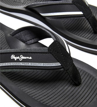 Pepe Jeans South Beach black flip flops