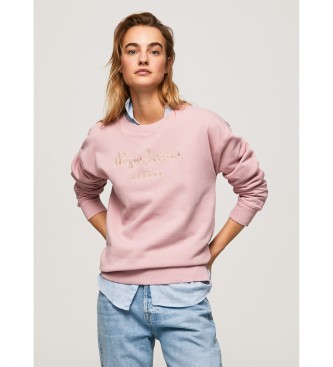 Pepe Jeans Roze geborduurd sweatshirt