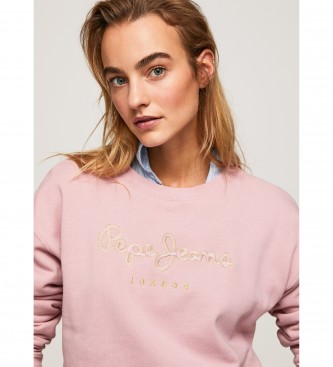 Pepe Jeans Rosa besticktes Sweatshirt