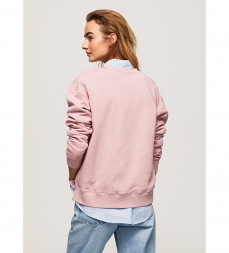 Pepe Jeans Sudadera bordada rosa