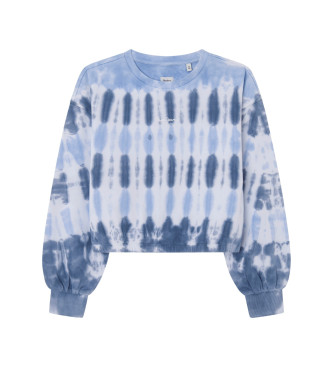 Pepe Jeans Tie dye crew neck sweatshirt blue