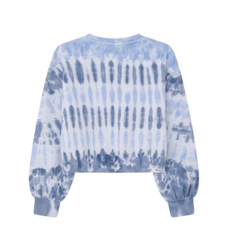 Pepe Jeans Tie dye crew neck sweatshirt blue