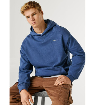 Pepe Jeans Felpa blu con logo piccolo Geo