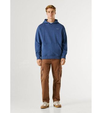 Pepe Jeans Felpa blu con logo piccolo Geo