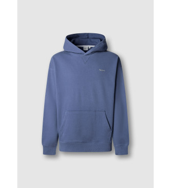 Pepe Jeans Felpa blu con logo piccolo Geo