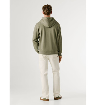 Pepe Jeans Felpa verde Geo Small Logo