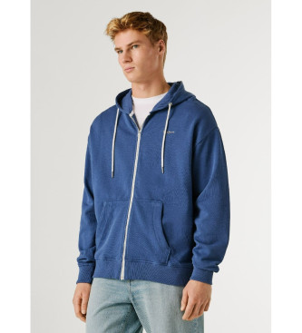 Pepe Jeans Felpa blu Geo Zip