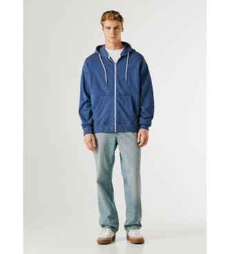 Pepe Jeans Felpa blu Geo Zip