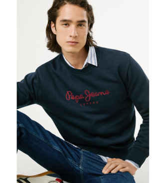 Pepe Jeans Sweatshirt Macbeth Ensfarvet navy