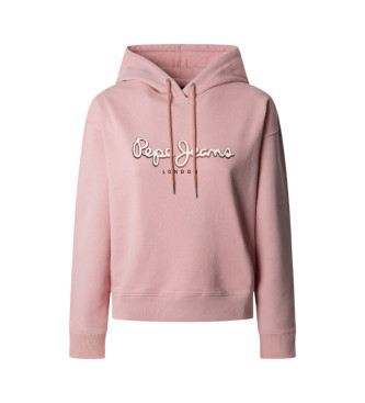 Pepe Jeans Sudadera Maddy con capucha rosa