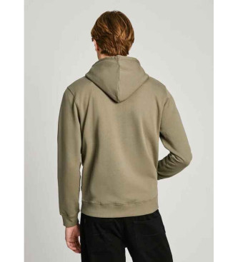 Pepe Jeans Sweatshirt New Joe Ritssluiting groen