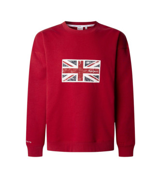 Pepe Jeans Sweatshirt Union Crew vermelha