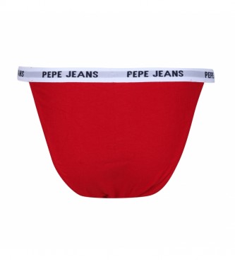 Pepe Jeans Pack de 3 cuecas Brenda cinzentas, vermelhas, da marinha