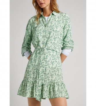 Pepe Jeans Robe Fiorella verte