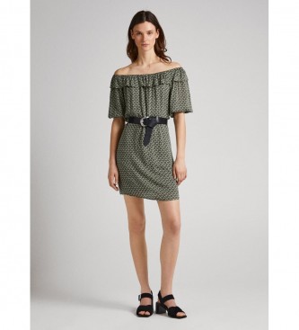 Pepe Jeans Robe Flanche verte