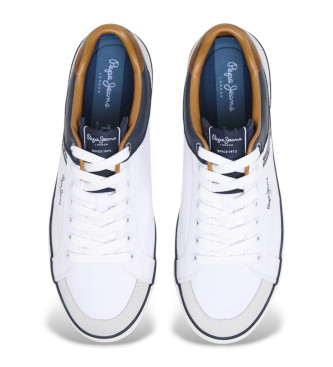 Pepe Jeans Sneaker Kenton Stage in pelle bianca