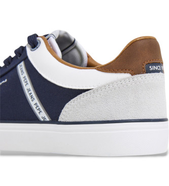 Pepe Jeans Scarpe da ginnastica Kenton Stage in pelle blu scuro