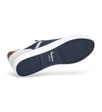 Pepe Jeans Scarpe da ginnastica Kenton Stage in pelle blu scuro