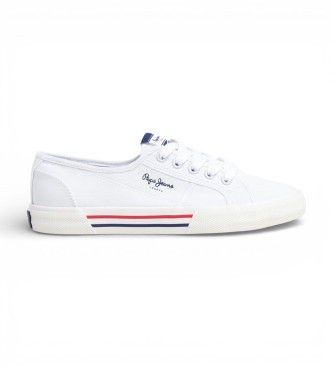 Pepe Jeans Sneakers Brady Basic di colore bianco azzurrato