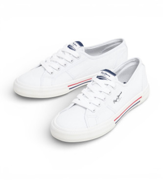 Pepe Jeans Sneakers Brady Basic di colore bianco azzurrato