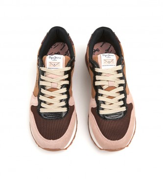 Pepe Jeans Brillo Dover brown leather sneakers