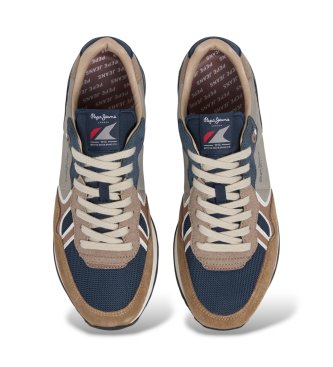 Pepe Jeans Brit Boost brown sneakers
