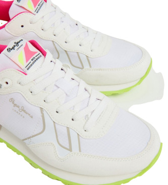 Pepe Jeans Brit Neon Shoes white