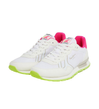 Pepe Jeans Brit Neon Schoenen wit