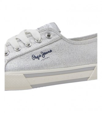 Pepe Jeans Brady Party Ballerina Shoes silver