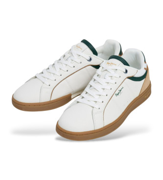 Pepe Jeans Sneakers Clay Class, bianche e verdi