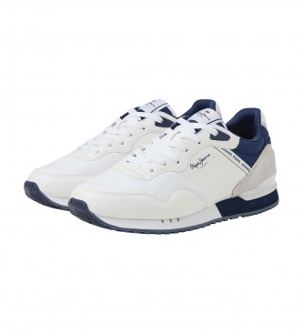 Pepe Jeans London One Combination Suede Sneakers blanc