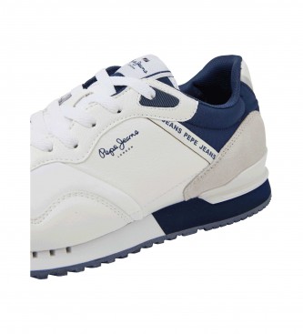 Pepe Jeans London One Combination Suede Sneakers blanc