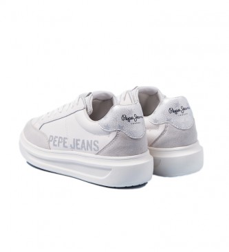 Pepe Jeans Sapatos de couro branco Abbey Willy 